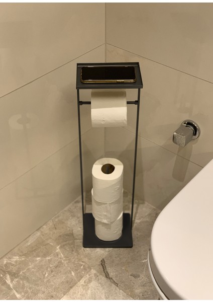 Tepsili Tuvalet Kağıdı Stand - Siyah - 54X15X12 cm modelleri