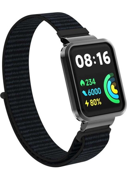 Xiaomi Redmi Watch 2 Lite Hasır Kordon Kayış KRD-61 NO2 Siyah Mat