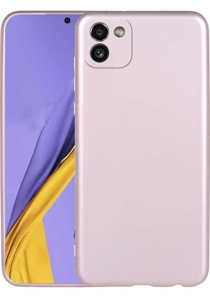 Case 4U Galaxy A03 Kılıf Klasik Mat Renkli Yumuşak Premier Silikon RGold