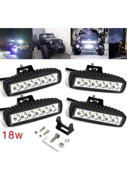 Sis Lambası 18 Watt Ultra Güçlü Gündüz Ledi 6 Ledli Off Road Sis 12/24 V fiyatları