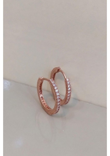 Gümüş 1,1 cm Ince Taşlı Bayan Halka Küpe NZ523T81 fiyatları