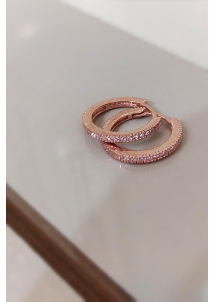 Gümüş 1,1 cm Ince Taşlı Bayan Halka Küpe NZ523T81 fırsatları