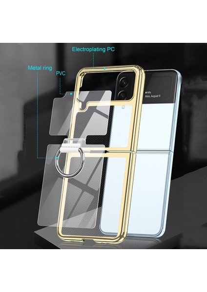 Qichenga Samsung Galaxy Z Flip 3 Parmak Yüzük Şeffaf Kaplama Sert Pc Koruma Cep Telefonu Kılıfı (Yurt Dışından) indirimleri