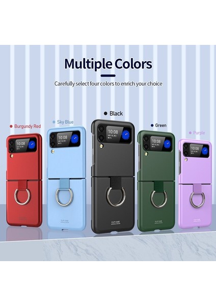 Qichenga Samsung Galaxy Z Flip 4 Parmak Yüzük Cilt Sert Pc Koruması Hissediyor Cep Telefonu Kılıfı Kapağı (Yurt Dışından) fırsatları