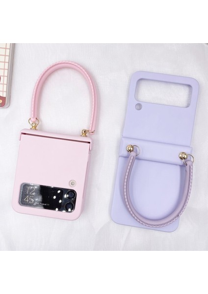 Qichenga Samsung Galaxy Z Flip 3 Bilek Bandı Macaron Hard Pc Her Şey Dahil Menteşe Tam Koruma Cep Telefonu Kılıfı (Yurt Dışından) fiyatları