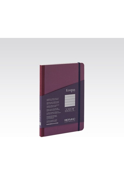 : Ecoqua Plus Kumaş Cilt Çizgili Defter : Mor : A5 (90 gr - 80 Yaprak)