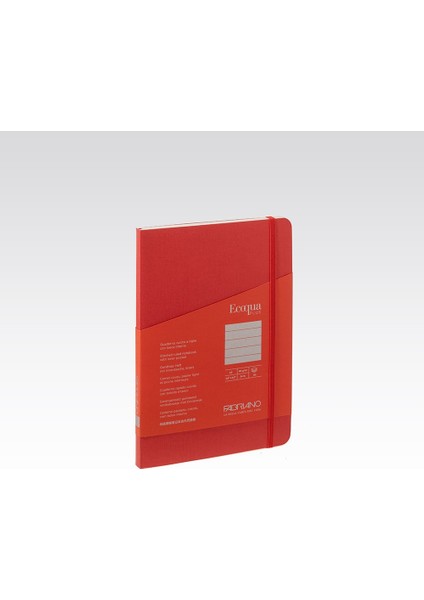 : Ecoqua Plus Dikiş Ciltli Kareli Defter : Kırmızı : A5 (90 gr - 80 Yaprak)