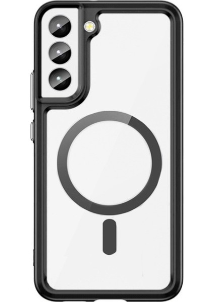 Samsung Galaxy S22 Magsafe Manyetik Darbeye Yarı Esnek Plastik Tpu Kılıf - AL3027 Siyah