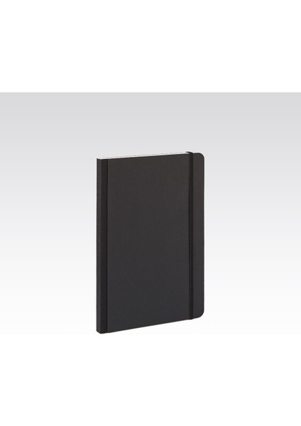 : Ecoqua Plus Kumaş Cilt Çizgili Defter : Siyah : A5 (90 gr - 80 Yaprak)