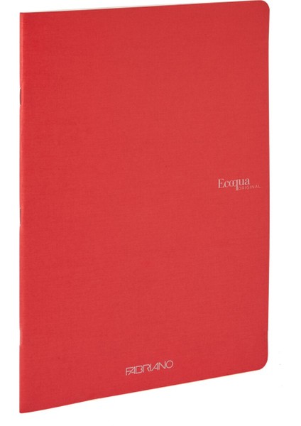 : Ecoqua Orginal Tel Zımbalı Çizgisiz Defter : Kırmızı : A4 (40 Yaprak - 90 Gr)