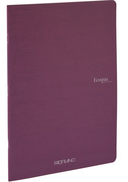 : Ecoqua Orginal Tel Zımbalı Çizgili Defter : Mor : A5 (40 Yaprak - 90 Gr)