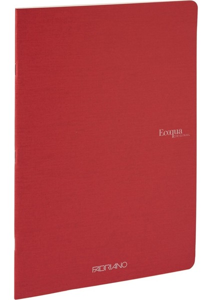 : Ecoqua Orginal Tel Zımbalı Kareli Defter : Cherry : A5 (40 Yaprak - 90 Gr)