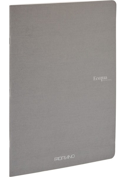 : Ecoqua Orginal Tel Zımbalı Çizgisiz Defter : Antrasit : A4 (40 Yaprak - 90 Gr)