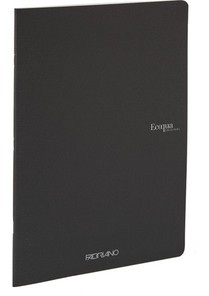 : Ecoqua Orginal Tel Zımbalı Çizgisiz Defter : Siyah : A4 (40 Yaprak - 90 Gr)