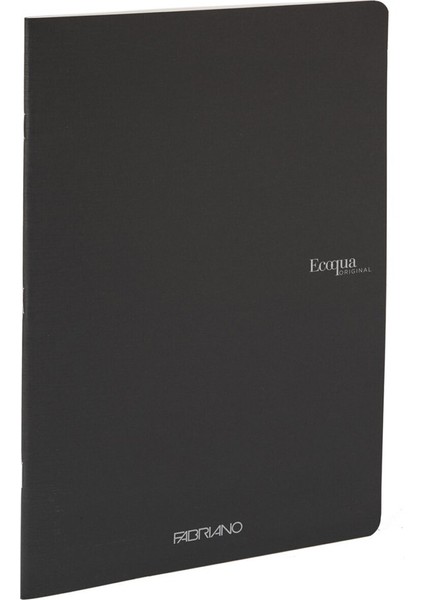 : Ecoqua Orginal Tel Zımbalı Çizgili Defter : Siyah : A4 (40 Yaprak - 90 Gr)