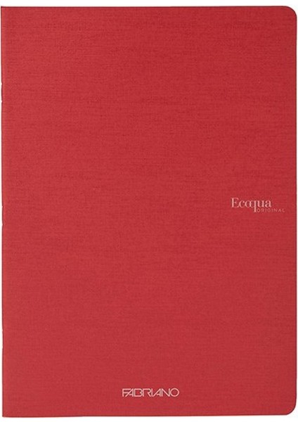 : Ecoqua Orginal Tel Zımbalı Çizgisiz Defter : Cherry : A5 (40 Yaprak - 90 Gr)