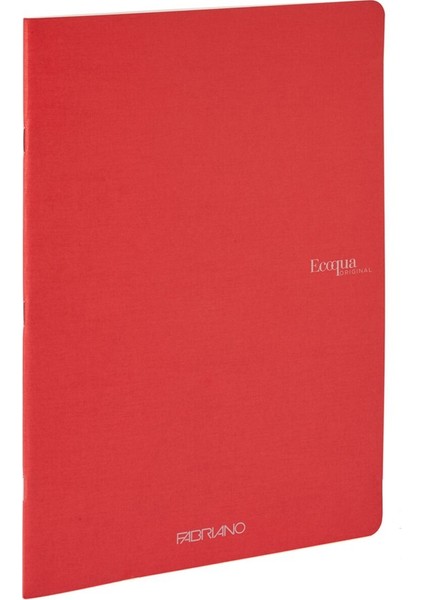 : Ecoqua Orginal Tel Zımbalı Çizgisiz Defter : Kırmızı : A5 (40 Yaprak - 90 Gr)