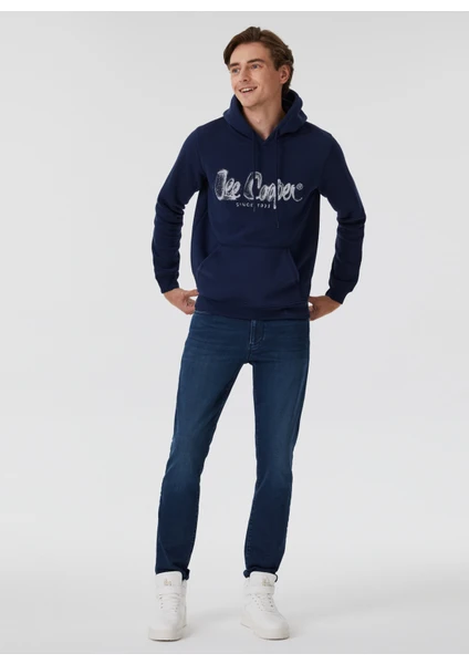 Lee Cooper Kapüşon Yaka Lacivert Erkek Sweat Shirt 231 Lcm 241014 Gregor