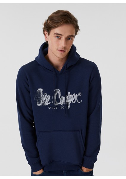 Lee Cooper Kapüşon Yaka Lacivert Erkek Sweat Shirt 231 Lcm 241014 Gregor