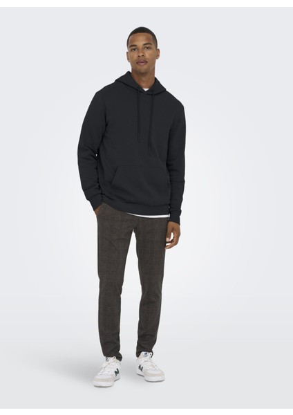 Koyu Lacivert Erkek Sweat Shirt Onsceres Hoodie Sweat Noos modelleri