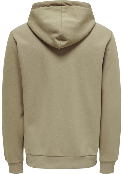 Açik Kahve Erkek Sweat Shirt Onsceres Zip Thr. Hoodie Sweat Noos