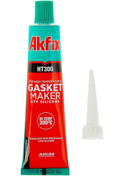 Silikon Yüksek Isıya Dayanıklı Silikon Conta Kırmızı 300°C 50 ml