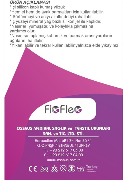 Fixflex Triko Kaplı Silikon Parmak Yüzüğü (Tek)