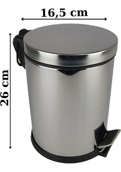 Paslanmaz Çelik Mutfak Çöp Kovası 3 Lt Gri - EF401 modelleri
