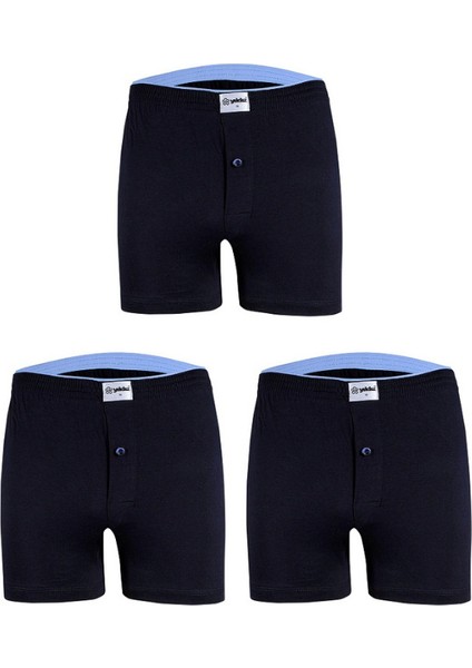 3'lü Yıldız Erkek Havlu Bel Penye Boxer
