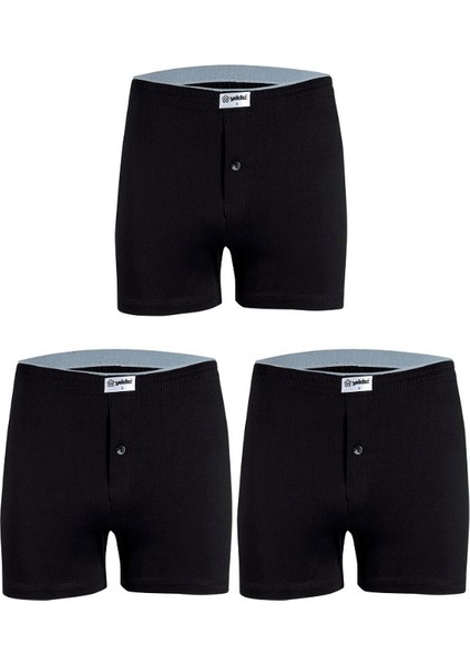 3'lü Yıldız Erkek Havlu Bel Penye Boxer