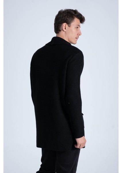 Erkek Regular Fit Çıtçıtlı Cepli Örme Uzun Triko Hırka fiyatları