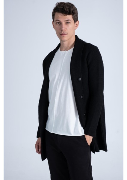 Erkek Regular Fit Çıtçıtlı Cepli Örme Uzun Triko Hırka fırsatları