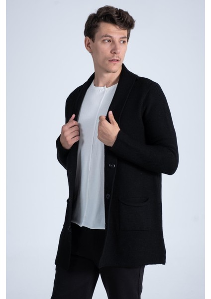 Erkek Regular Fit Çıtçıtlı Cepli Örme Uzun Triko Hırka indirimleri