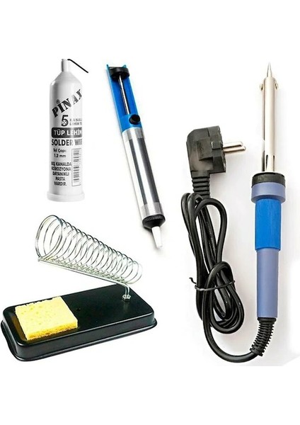 60w Havya + Lehim + Havya Standı + Lehim Pompası