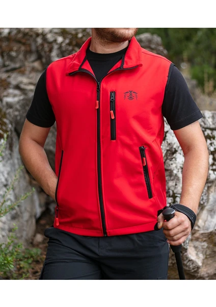 Huğlu Outdoor Softshell Yelek Fermuarlı Cepli Mevsimlik