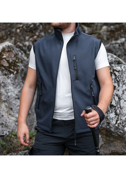 Softshell Yelek Fermuarlı Cepli Mevsimlik