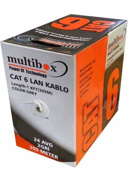 Cat 6 Kablo Multibox 23 Awg 305MT