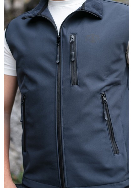 Huğlu Outdoor Softshell Yelek Fermuarlı Cepli Mevsimlik