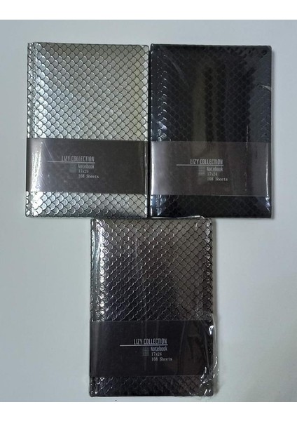 Lız Balık Sırtı Karelı Defter Yaldızlı (BLS190)