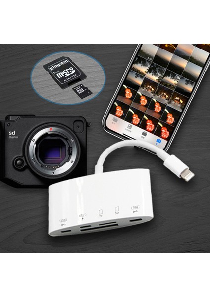 Ason Plus Ally NK-1040+PLUS Iphone Lightning To Sd-Tf Card USB Kamera Adaptörü