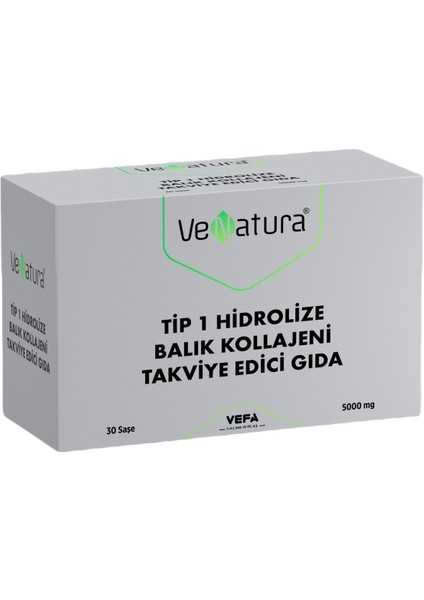 Tip 1 Hidrolize Balık Kollajeni Takviye Edici Gıda 30 Şase