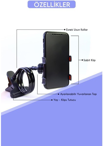 Siyah Akrobat Telefon Tutucu fırsatları