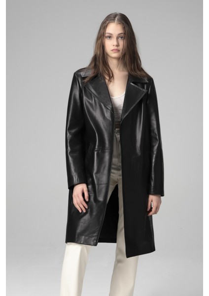 WM033 Gerçek Deri Kadın Trençkot fırsatları