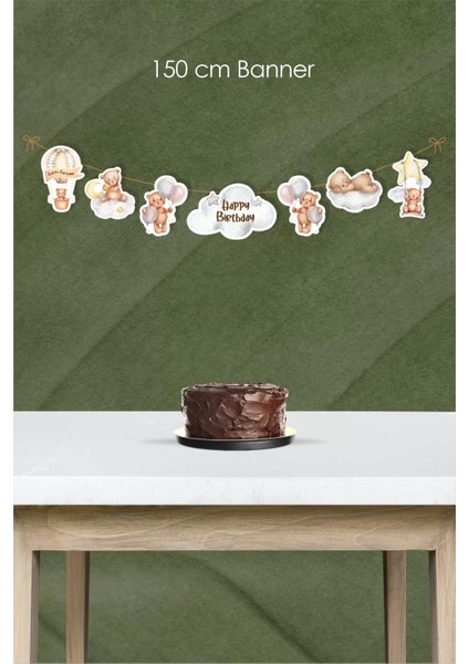 Ayıcık Temalı Büyük Banner 150 cm