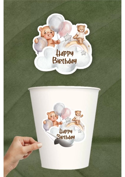 Ayıcık Sticker Yapışkanlı Kağıt