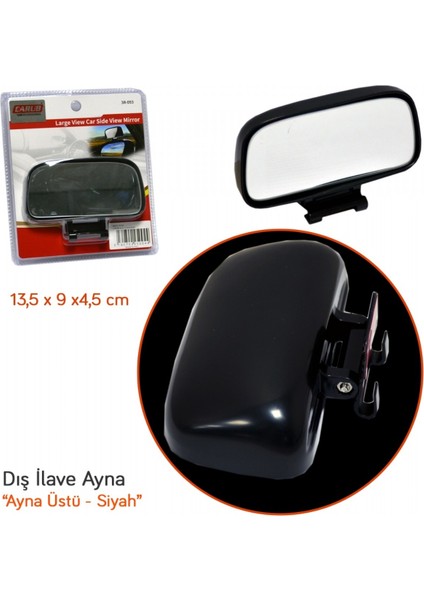 Ayna Üstü Dış Ilave Ayna 13X7X4 cm Siyah BR0225004