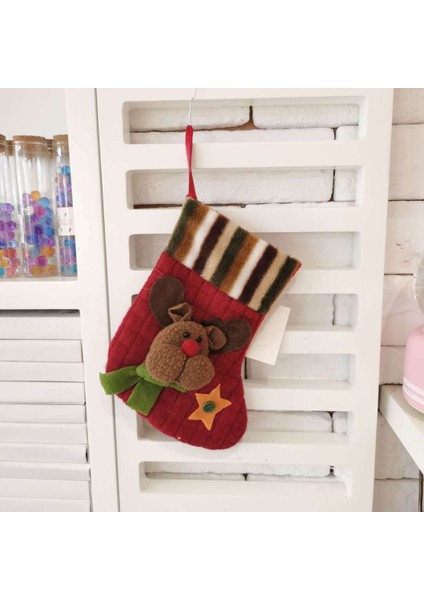 1 Adet Noel Temalı Kapı Süsü - Kırmızı (Yurt Dışından)