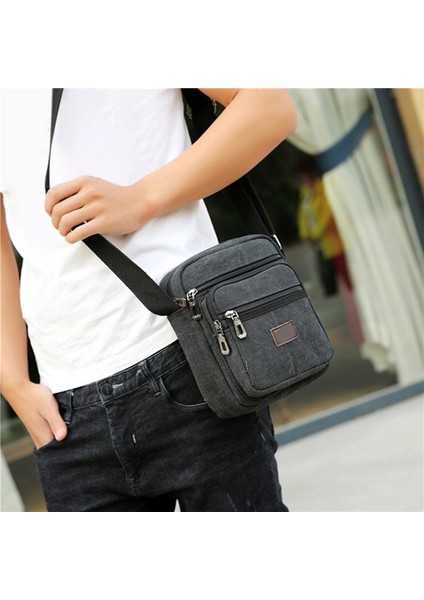 Vintage Kanvas Omuz Çantası - Siyah (Yurt Dışından) fiyatları