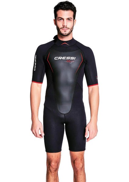 Altum Man Shorty Yüzme Elbisesi Black - Red 3mm - L