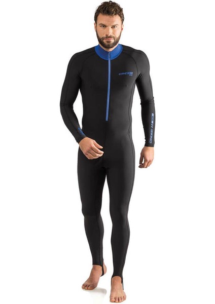 Skin Man Tek Parça Dalış Elbisesi Black - Blue 1mm - M